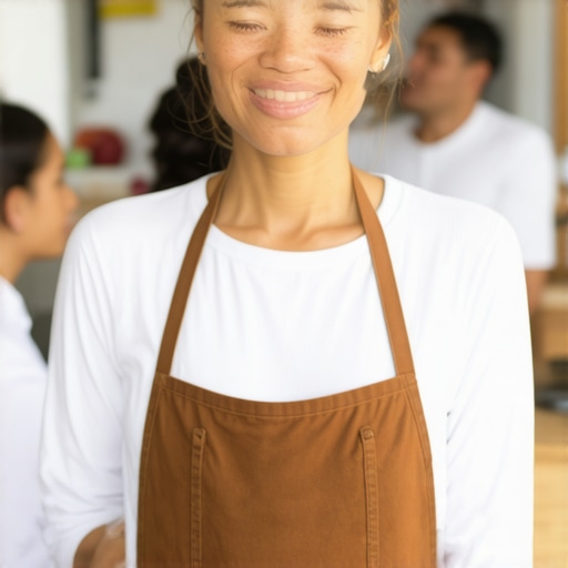 Business owner interacting with customers at local event