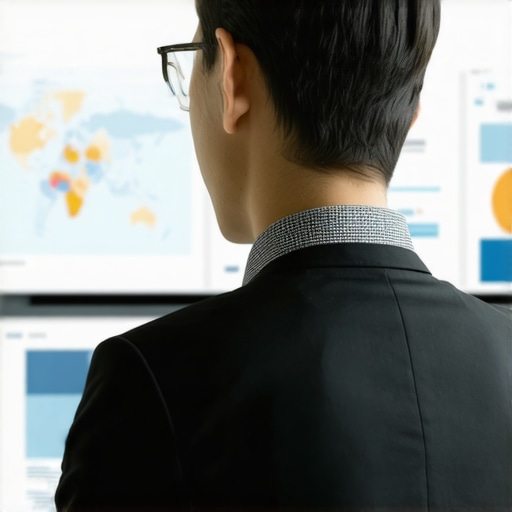 Local Maps Analytics Dashboard Business owner reviewing local maps and traffic data