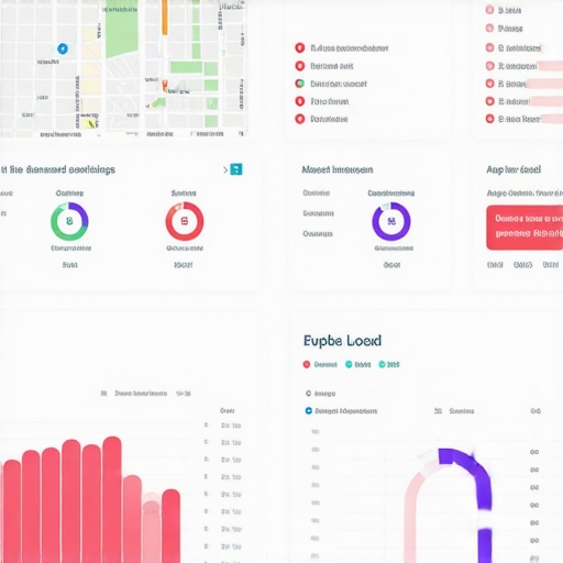 Screenshot of local SEO dashboard with analytics and map rankings