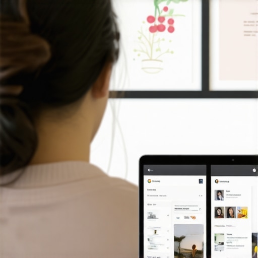 Business owner uploading photos and managing reviews on Google My Business