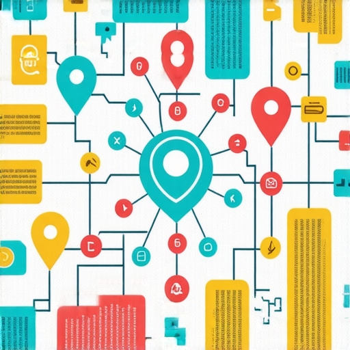 Diagram illustrating local SEO tactics and map pack optimization techniques for small businesses.