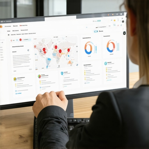 Digital marketing strategist reviewing local SEO analytics on a computer