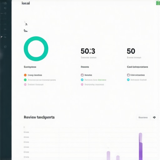 Screenshot of BrightLocal dashboard displaying local search rankings and review management analytics