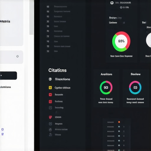 Local SEO Dashboard for Small Business Screenshot of a digital marketing dashboard showing local search rankings, citations, and review statistics.