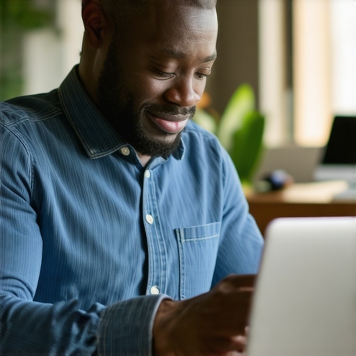 Business owner editing Google Business Profile on computer
