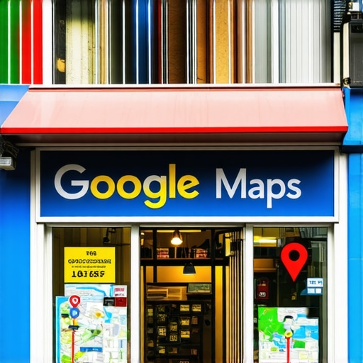 A vibrant small business storefront promoting local visibility with Google Maps signage