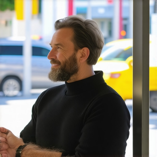 Business owner interacting with customers and responding to reviews in a cozy local shop