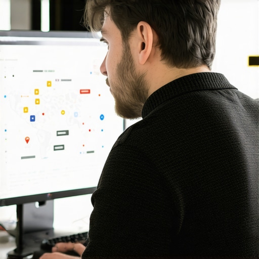 Optimizing Google Business Profile Business owner improving their Google Business Profile on a computer