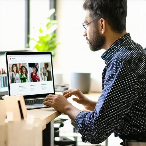 Optimizing Your Google Business Profile for Local Success Business owner uploading photos and editing profile information on Google