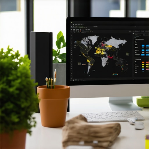 Small business owner managing digital marketing tools on a laptop