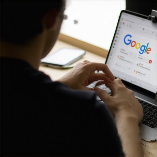 Business owner uploading new photos to Google My Business profile.